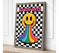 No Bad Days Retro Canvas Wall Art Print 36x24 Inch