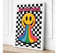 No Bad Days Retro Canvas Wall Art Print 36x24 Inch