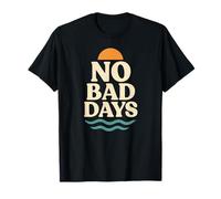 No Bad Days Retro Vintage Sun and Waves Graphic T-Shirt
