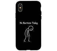 No Baritone Today - Baritone Player Low Brass Lover Band Case for iPhone X/XS