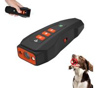No Bark Ultra Anti Barking Trainer, Ultrasonic Dog Barking Device with 3 Training Modes, 50ft Range Rechargeable, with Led Flashlight, Safe Humane, Indoor Outdoor Use for All Dog Sizes (Black)