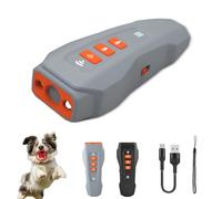 No Bark Ultra, Gentle Pet Anti-Barking Device,Rechargeable Dog Barks Deterrent Devices With Flashlight for Dogs Training & Behavior Aids (Gray*1)