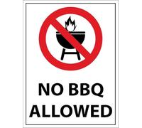 No Bbq Allowed Sign Metal Tin Sign 8X12 Inches Caution Danger Safety Security... Metal Sign Plaque Poster 8X12 Inches