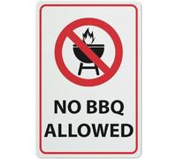 No Bbq Allowed Warning Metal Sign Tin Signs Aluminum for Outdoors Use Yard Farm Fence Home Wall Decor 8x12 inch