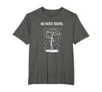 No Beer Today Stick Figure Funny T-Shirt, Men's Big and Tall, Asphalt Grey, 3X Tall
