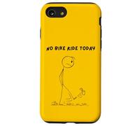 No bike ride today. Sad mad stick man kicking a can. Case for iPhone SE (2020) / 7/8