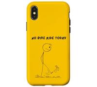 No bike ride today. Sad mad stick man kicking a can. Case for iPhone X/XS