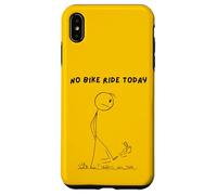 No bike ride today. Sad mad stick man kicking a can. Case for iPhone XS Max