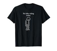 No Bike Riding Today Funny Sad Stick Figures T-Shirt
