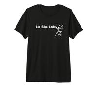 No Bike Today, Sad Little Biker Stick Man Premium T-Shirt