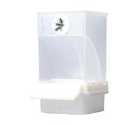 No Bird Feeder for Cage - Refill-Ready, Bird-Friendly Food Container,Clear Parakeet Food Dispenser for Cage, Cockatiel, Squirrel, Finch