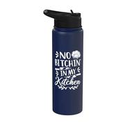 No Bitchin in My Kitchen Funny Cooking Chef Stainless Steel Insulated Water Bottle
