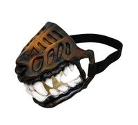 No Bite Muzzle Breathable Flexible Adjustable Straps Guard with Scary Teeth