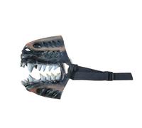 No Bite Muzzle Breathable Flexible Halloween Costume Guard with Scary Teeth | Large Dog Muzzle to Prevent Biting for Protection Walking Training Grooming Play