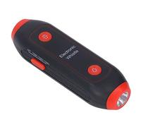 No Blow Whistle 3 Tones Portable Electronic Whistle 3 Volume Levels Wide Application with Lanyard for Camping (Red)