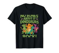 No Bones About It Dinosaur Rock Concert Graphic T-Shirt
