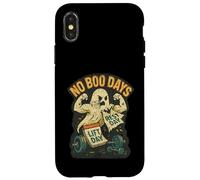 No Boo Days Ghost Lifting Vintage Halloween 90's Retro Gym Case for iPhone X/XS