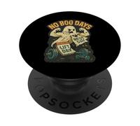 No Boo Days Ghost Lifting Vintage Halloween 90's Retro Gym PopSockets Adhesive PopGrip