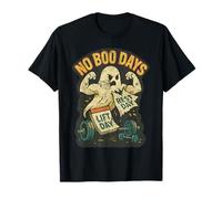 No Boo Days Ghost Lifting Vintage Halloween 90's Retro Gym T-Shirt