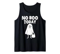 No Boo Today Funny Sad Ghost Halloween Costume Kids Boys Tank Top