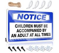 No Boys Allowed Sign Notice Children Must Be Accompanied By An Adult At All Times Tin Sign Funny Gifts For Boss Cave Man Bar (Size : 20X30CM)