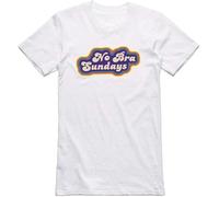 No Bra Sundays Tee Retro 70s Comfy Blue Orange Vintage T Shirt Slogan Instagram(3X-Large)