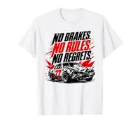 No Brakes Rules Regrets - Banger Racing T-Shirt