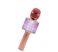 No/Brand LED Light Wireless Bluetooth Microphone,Studio Player Singing Recorder Handheld Karaoke Mic Birthday Home Party Speaker Machine For Sarmtphone/PC/iPad/Camera
