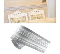 No-brand Self Adhesive Elegant Floral Grey Wallpaper Border Peel Stick Decorative Ceiling Sticker Molding Border 10cm by 5meters