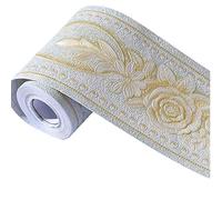 no-branded D-Simplemuji Green Peony 3D Self Adhesive Peel and Stick Waterproof Wall Border Easy to Apply 10cm by 5M