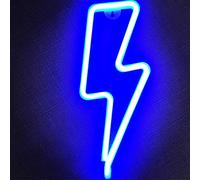 No-Branded LED Flash Neon Light Night Light for Bedroom - Battery or USB Operated, Blue