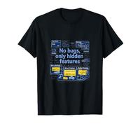 No Bugs Only Hidden Features Blueprint IT Humor T-Shirt