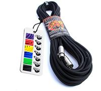 No Bull Nordell Music Gear' Premium XLR Cable (Black, 20m): Achieve a Clearer Audio Signal with Balanced Male to Female Microphone Lead, plus Cable Tie