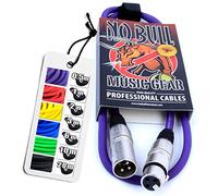No Bull Nordell Music Gear' Premium XLR Cable (Purple, 1m): Achieve a Clearer Audio Signal with Balanced Male to Female Microphone Lead, plus Cable Tie