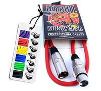 No Bull Nordell Music Gear' Premium XLR Cable (Red, 1m): Achieve a Clearer Audio Signal with a Balanced Male to Female Microphone Lead, plus Cable Tie