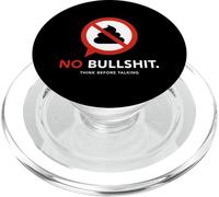 No Bullshit Think Before Talking Provocative Statement PopSockets PopGrip for MagSafe