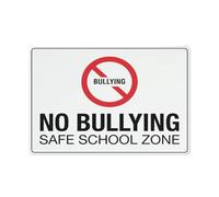 No Bullying Safe School Zone Symbol Sign 12 X 8 Inches Aluminum Sign Reflective - Uv Protected, Waterproof, Weatherproof And Fade Resistant - 4Pre-Drilled Holes