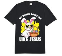 No Bunny Loves Me Like Jesus Christian Easter Rabbit Comfort Colors Adult Heavyweight T-Shirt