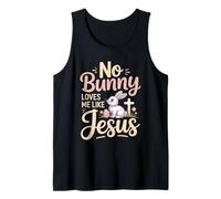 No Bunny Loves Me Like Jesus Cute Easter Tank Top