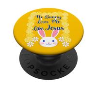 No Bunny Loves Me Like Jesus Easter Bunny Costume Kids PopSockets Adhesive PopGrip