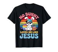 No Bunny Loves Me Like Jesus Easter Christian Boys Kids Men T-Shirt