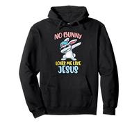 No Bunny Loves Me Like Jesus Easter Cute Bunny Dabbing Kids Pullover Hoodie