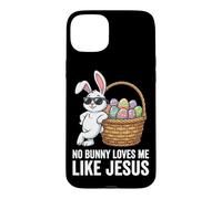 No Bunny Loves Me Like Jesus Easter Rabbit Faith Christian Case for iPhone 15 Plus