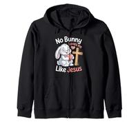 No Bunny Loves Me Like Jesus Easter Zip Hoodie
