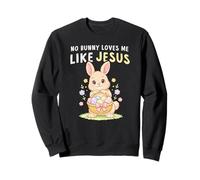 No Bunny Loves Me Like Jesus Shirt Christian Easter For Kids Sweatshirt