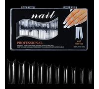 No C Clear Tips For Acrylic Nails Extra Long Flat Tapered Square Tips Straight French Fake Tip