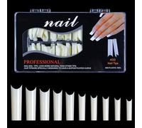 No C Clear Tips For Acrylic Nails Extra Long Flat Tapered Square Tips Straight French Fake Tip