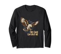 No Cage Can Hold Me Hawk Freedom Flyer Spirit Long Sleeve T-Shirt