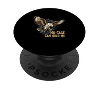 No Cage Can Hold Me Hawk Freedom Flyer Spirit PopSockets Adhesive PopGrip