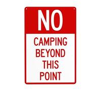 No camping beyond this point sign,rules warning caution safety signs for activity park signs outdoor & indoor 8×12 INCH